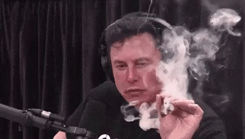 Elon Musk smoking a joint while writing his ESA BIC executive summary in 2002