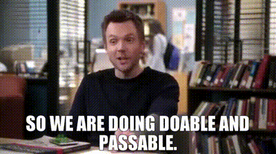 Jeff Winger from the TV show Community is aiming for a doable and passable ESA BIC application.